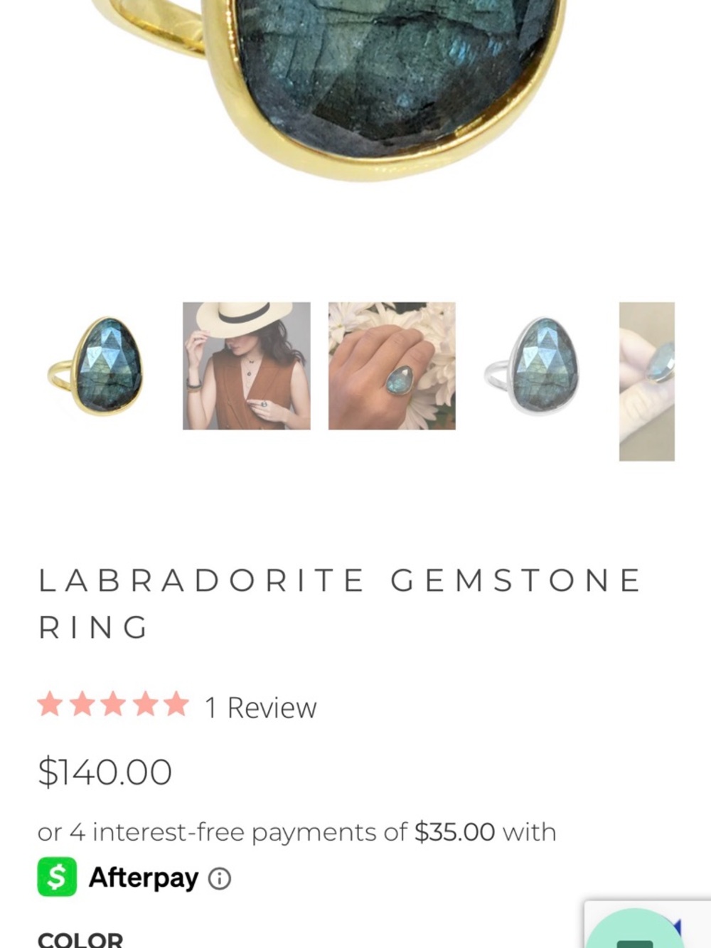 Labradorite ring - Picture 5 of 9